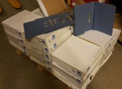 26 Boxes of Blue CONCORD Branded TRANSFER POCKET FILES Foolscap size. Each box contains 25 Extra