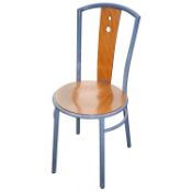 6 x Sprayed Grey Metal Framed Chair with Wood Setting
Height  88
Seat Height  46
Width  40
Depth