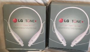 2 X LG Electronics Tone+ HBS-730 Bluetooth Headset - WHITE