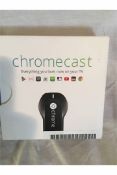 Google Chromecast HDMI Streaming Media Player _ Unclaimed property_ Boxed_NO VAT ON THIS ITEM__