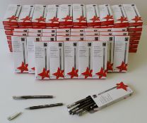 1000 BLACK GRIP BALL PENS 0.4mm. 5 Star Branded. (100 Packs Of 10) New & Unused