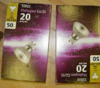 40 X GU10 50W BULBS RRP. Approx. £3.99 EACH   Can post at the cost of £8.00 FULLY INSURED AND