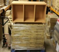11 x Triple Bay STORAGE UNIT High Quality Malaysian Furniture Carcass Only No Trays Flat Packed
