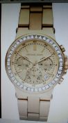 BRAND NEW MICHAEL KORS MK5623, LADIES DYLAN GOLD TONE DIAL CHRONOGRAPH WATCH - RRP £329.99. FREE P &