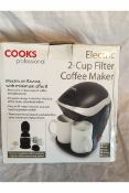 - Pink Cooks Professional 2- Cup Filter Coffee maker- RRP £59.99 - Unclaimed_NO VAT ON THIS ITEM__