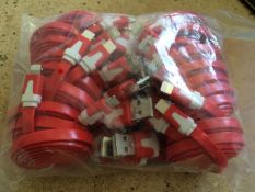 18 x Red Lightning Chargers for Apple Iphone/iPad.  GRADE: New