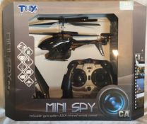 3-Channel Infrared Control Spy Helicopter with Gyro and Camera- In-built high quality camera.