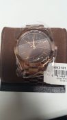 BRAND NEW MICHAEL KORS MK3181, LADIES ROSE GOLD COLOURED WATCH, WITH A BROWN CIRCULAR DIAL - RRP £