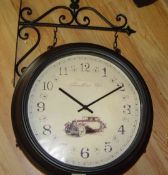 OUT DOOR LARGE CLOCK AND BRACKET LOOKS as new UNTESTED EX DISPLAY. RRP £29.99 each    CAN POST AT £