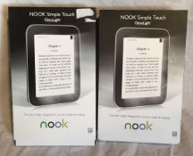 2 X NOOK Simple Touch Glowlight Portable eInk Book eReaders HIGH RETAIL VALUE - Customer