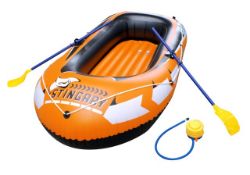 Extra Large Three Man Dinghy With Oars, Pump Etc