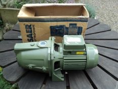 5x SAER M70 ELECTRIC PUMPS. Hp.75 BNIB. EACH UNIT WEIGHS 15.54 KG