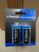 12 x Packs of Polaroid Super Heavy Duty C Sized Batteries. Brand new and Packaged! Best before end