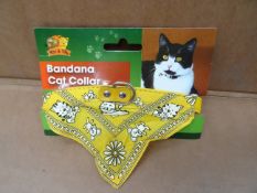 72 x Max & Tilly Cat Bandanna collars. Various colours. Trendy Designs! RRP £3.99 Each! Total RRP £
