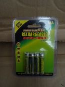 16 x Packs of 4 Prime Power MAX Rechargeable Maximum Strength AAA Size Batteries! Brand new and