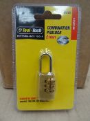 40 x Tool Tech 21mm Combination Padlocks. Ideal for luggage, tool boxes, gym etc. RRP £3.99 Each,