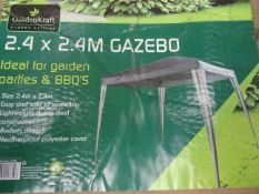 1 x Garden Kraft 2.4 x 2.4m Gazebo. Ideal For Garden Parties & BBQ's. Just in time for sumer! Easy