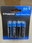 12 x Packs of 4 Polaroid Super Heavy Duty AA Sized Batteries, Brand new and Packaged! Best before