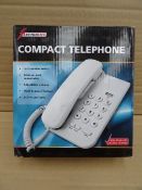 7 x Electrolite Compact Telephone. Last number re-dial feature, table or wall mounbtable, adjustable