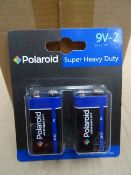 36 x Packs of 2 Polaroid Super Heavy Duty 9V Sized Batteries. Brand new and Packaged. BBE date Until