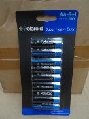 12 x Packs of 10 Polaroid Super Heavy Duty AA Sized Batteries. Brand new and Packaged! Dated Until