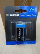 12 x Packs of Polaroid Super Heavy Duty 9V Batteries. Brand new and Packaged. Very high retail