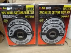 10 x Am-Tech Quality 2 Piece Metal Cutting Disk Set. 115MM Reinforced disks. Approx Size: 115 x 1