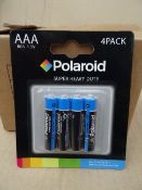 12 x Packs of Polaroid Super Heavy Duty AAA Sized Batteries. Brand new and Packaged! Best before end