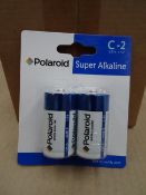 12 x Packs of 2 Polaroid Super Alkaline C Sized Batteries. Brand new and Packaged. Dated until
