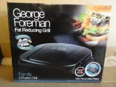 1 x Russell Hobbs Family 5 Portion Fat Reducing Health Grill. Removable dishwasher safe grill plates