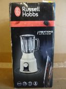 1 x Russell Hobbs Creations Jug Blender. Choice of 2 speeds, 1.5l glass jug with safety lock on