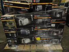 1 x Large Pallet (50) to contain 46 x Russell Hobbs 2 Slice Toasters, In various designs and