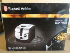 1 x Russell Hobbs Digital Deep Fryer. Detachable lid for easy cleaning, large observartion window to