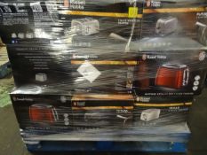 1 x Large Pallet (13) to contain 37 x Russell Hobbs Toasters, Includes 2 and 4 Slice in various