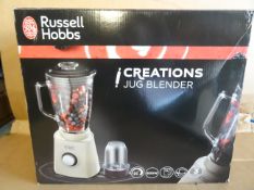1 x Russell Hobbs Creations Jug Blender. Choice of 2 speeds, 1.5l glass jug with safety lock on