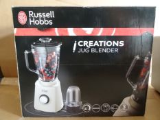 1 x Russell Hobbs Creations Jug Blender. Choice of 2 speeds, 1.5l glass jug with safety lock on
