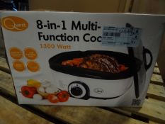 1 x Quest 8 in 1 Multi-Function Cooker. 1300 Watt. Adjustable temp. control, 5 litre removable bowl,