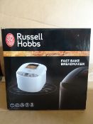 1 x Russell Hobbs Fast Bake Bread Maker. 3 traditional loaf size settings, choice of 12