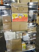 1 x Very Large Pallet Approx 7 foot tall! (40) to contain approx. 86 items of Russell Hobbs Stock.