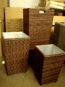 Brand New Set of 3 ZEBRANO Plant Pots The New Luxury Rattan Plant Pot Set.