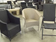 3 SAMPLE RATTAN ARM CHAIRS - No Reserve