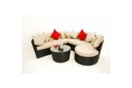 BRAND NEW & BOXED Seville Corner Set The  Rattan Seville Corner Sofa is a modular rattan garden sofa