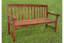 Rian Solid Hardwood Acacia Benches Brand New and Boxed, 3 Seater Bench, size H90cm x W150cm x D64cm,