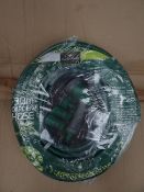 2 x Garden Kraft 30M Garden Hoses Includes 5 Piece Nozzle Set. 3 Layer Reinforced PVC. Brand new and