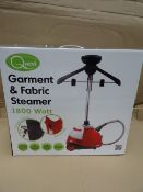 1 x Quest 1800 Watt Garment & Fabric Steamer, Brand new and Boxed. • Power: 1800 Watts
•• Water