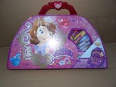 12 x Disney Sofia The First Carry Along Art Case.  Each set includes:  12 x Markers, 12 x Crayons,