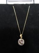 10 x 9 Carat Yellow Gold Chains With Cubic Zirconia Pendants. RRP £149.99 Each, Total RRP Value £1,