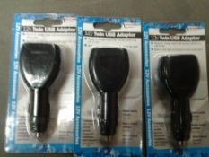 3pcs x 12V Twin USB adapter