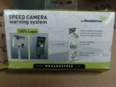 Speed camera warning system