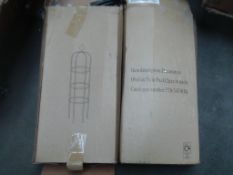 2 x twin pack garden obelisk decorations